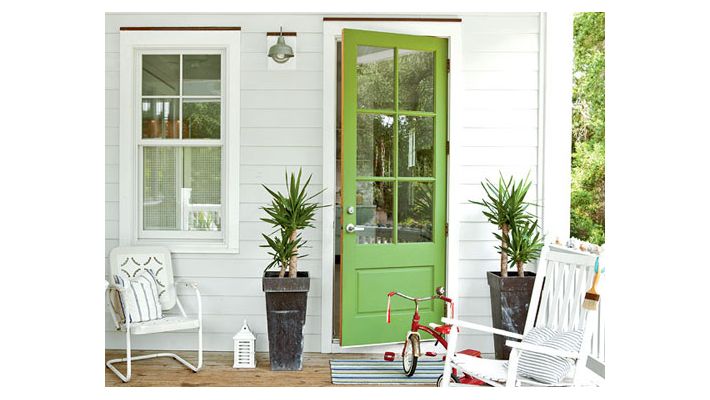 green front door with glass panels.001